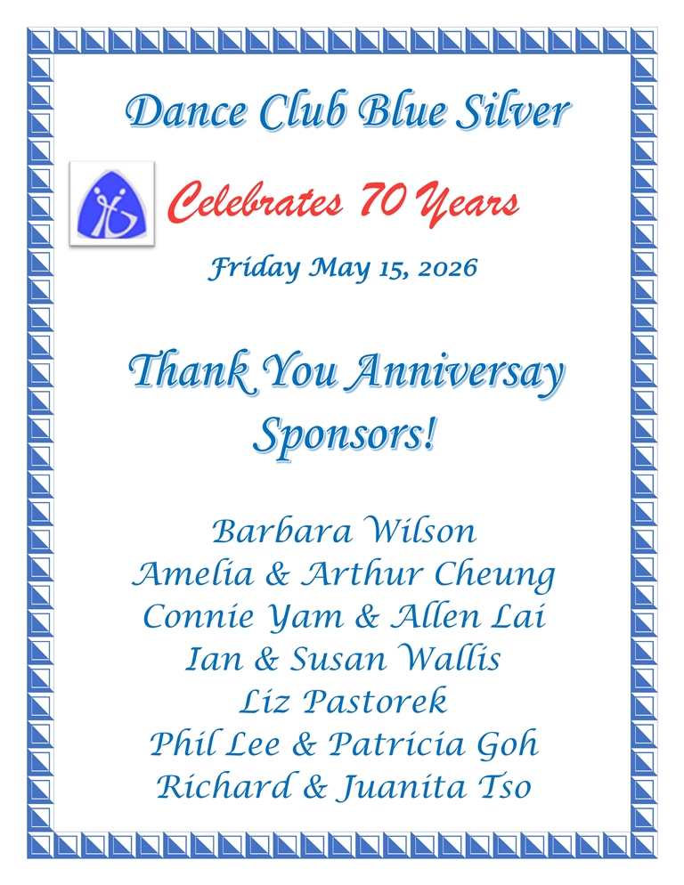 70th anniversary Sponsors thank you