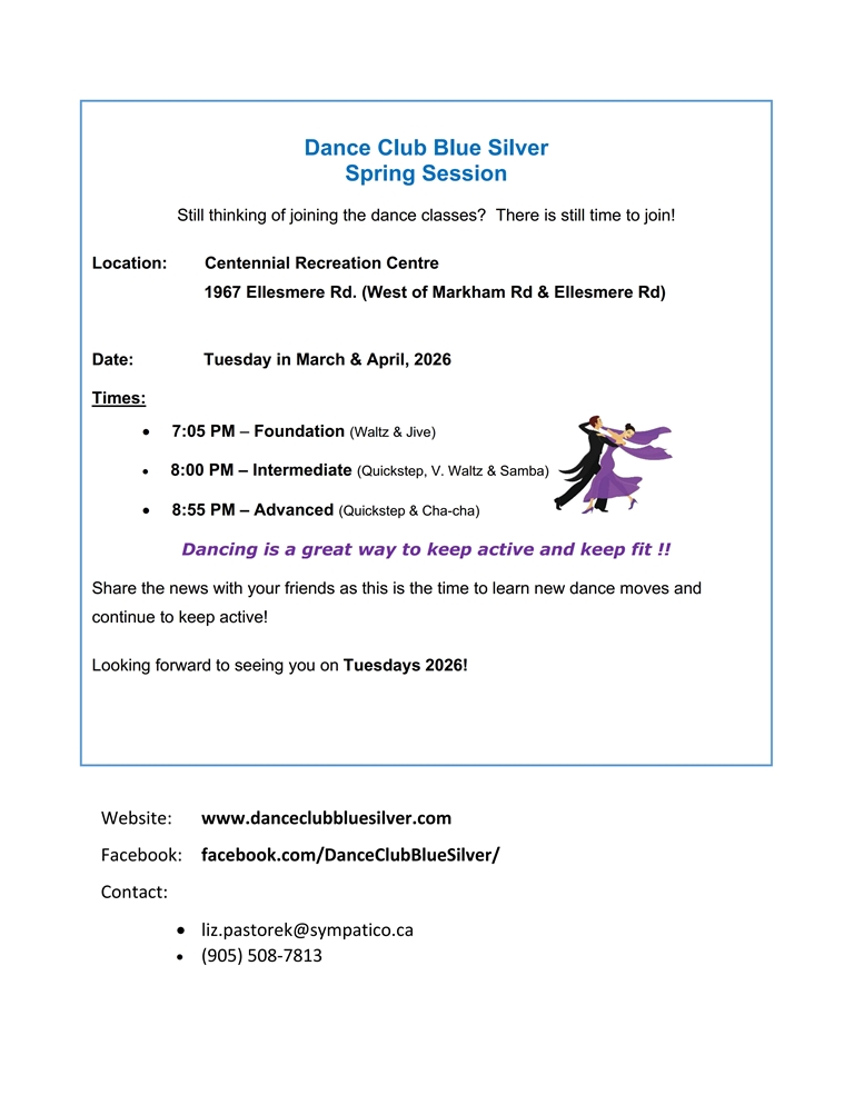 DCBS New Session of Classes March April 2026